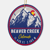 Beaver Creek Colorado Retro Sunset Souvenirs Keramisch Ornament (Links)