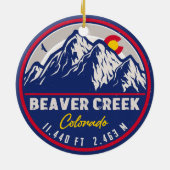 Beaver Creek Colorado Retro Sunset Souvenirs Keramisch Ornament (Achterkant)