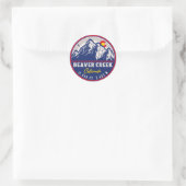Beaver Creek Colorado Retro Sunset Souvenirs Ronde Sticker (Tas)