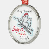 Beaver Creek Colorado santa skier ornament (Links)