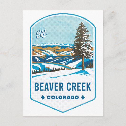 Beaver Creek Colorado Ski Badge Briefkaart (Voorkant)