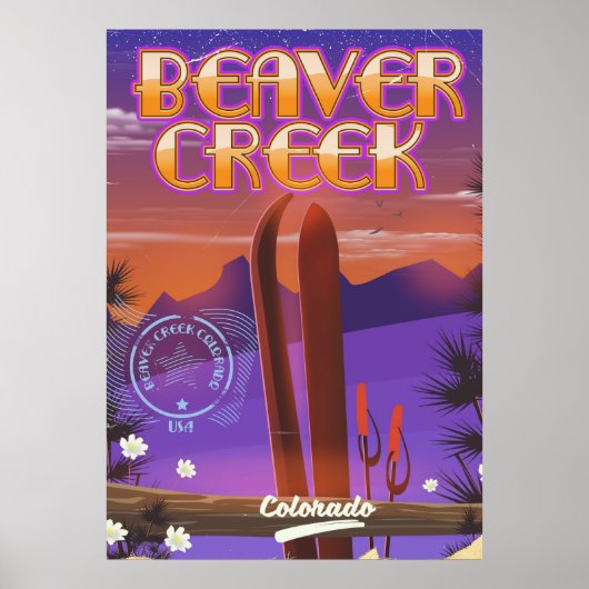 Beaver creek Colorado ski-poster Poster (Voorkant)