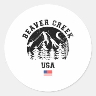Beaver Creek Colorado Ski Resort Alpine Ski Game Ronde Sticker