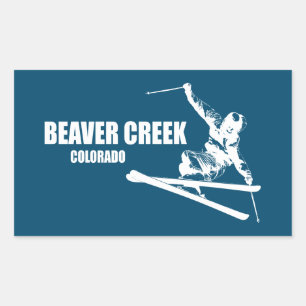 Beaver Creek Colorado Skier Rechthoekige Sticker
