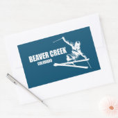 Beaver Creek Colorado Skier Rechthoekige Sticker (Envelop)