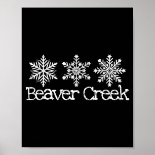 Beaver creek colorado skiër skiën sneeuwvlokken sk poster