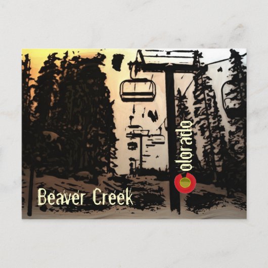 Beaver Creek Colorado skilift briefkaart (Voorkant)