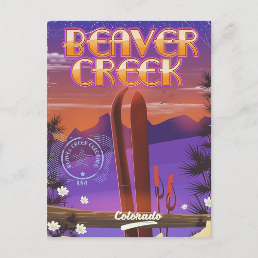 Beaver creek Colorado skiposter Briefkaart (Voorkant)