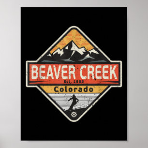  Beaver Creek Colorado Snow Mountain Skiing Poster