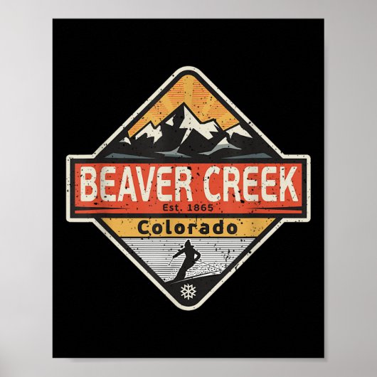  Beaver Creek Colorado Snow Mountain Skiing Poster (Voorkant)