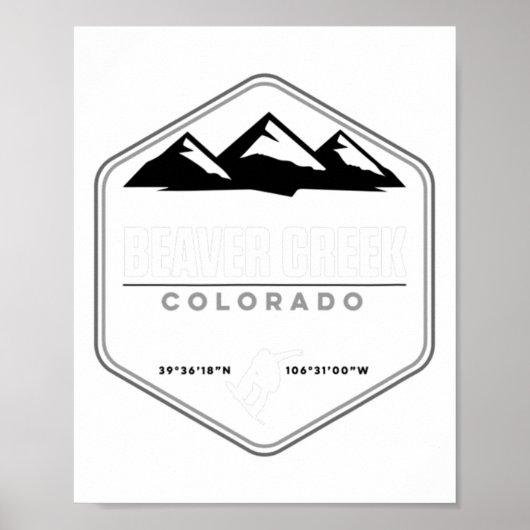 Beaver Creek Colorado Snowboard Poster (Voorkant)