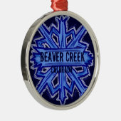 Beaver Creek Colorado-snowflake-versiering Metalen Ornament (Rechts)