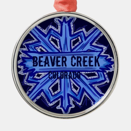 Beaver Creek Colorado-snowflake-versiering Metalen Ornament (Voorkant)
