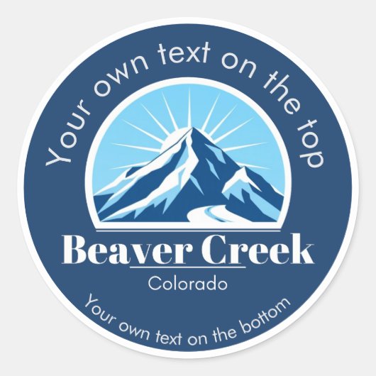 Beaver Creek Colorado Verenigde Staten Skigebied Ronde Sticker (Voorkant)