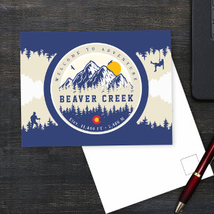 Beaver Creek Colorado Vlag Berg Ski Souvenir Briefkaart