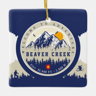 Beaver Creek Colorado Vlag Berg Ski Souvenir Keramisch Ornament