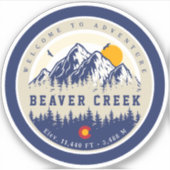 Beaver Creek Colorado Vlag Berg Ski Souvenir Sticker (Voorkant)