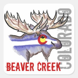 Beaver Creek Colorado-vlagelandenontwerpstickers Vierkante Sticker