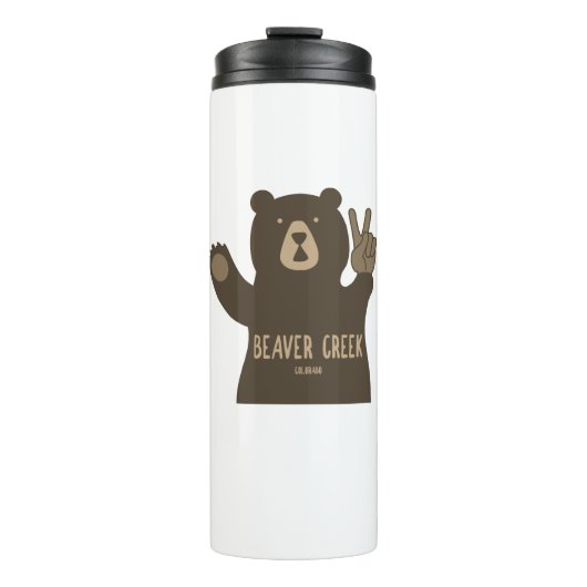 Beaver Creek Colorado Vredesbeer Thermosbeker (Voorkant)