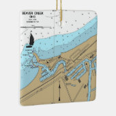 Beaver Creek Ohio Nautical Chart Keramisch Ornament (Rechts)
