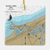 Beaver Creek Ohio Nautical Chart Keramisch Ornament (Voorkant)