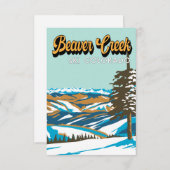 Beaver Creek Ski Area Winter Colorado  Bedankkaart (Voorkant / Achterkant)