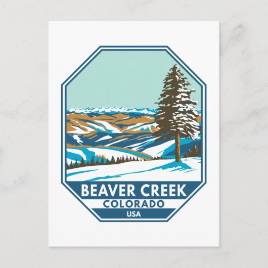 Beaver Creek Ski Area Winter Colorado Briefkaart (Voorkant)
