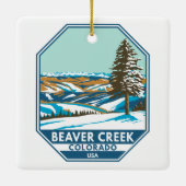 Beaver Creek Ski Area Winter Colorado Keramisch Ornament (Achterkant)