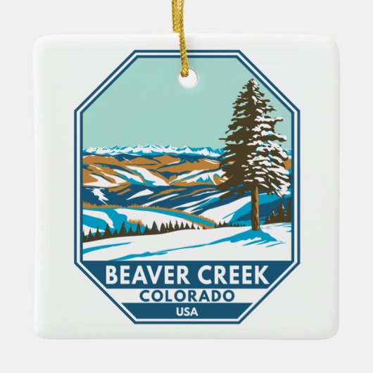 Beaver Creek Ski Area Winter Colorado Keramisch Ornament (Voorkant)