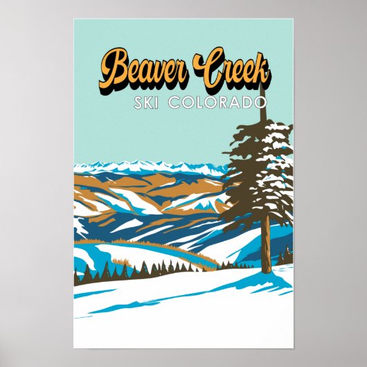 Beaver Creek Ski Area Winter Colorado Vintage Poster (Voorkant)