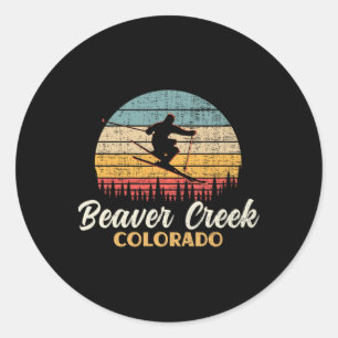 Beaver Creek Skien Colorado Vintage Berg Ski Ronde Sticker