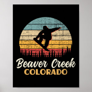 Beaver Creek Snowboarden Colorado Mountain Poster