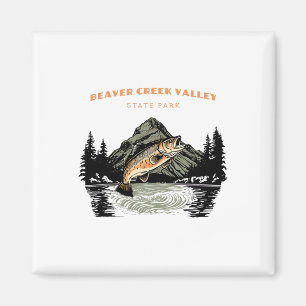 Beaver Creek Valley State Park Retro Vintage Visse Magneet