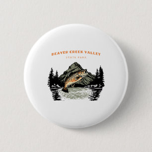 Beaver Creek Valley State Park Retro Vintage Visse Ronde Button 5,7 Cm