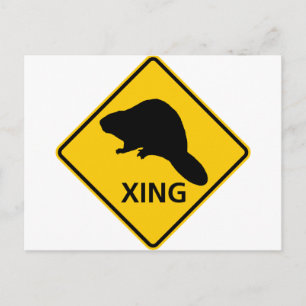 Beaver Crossing Highway Sign Briefkaart