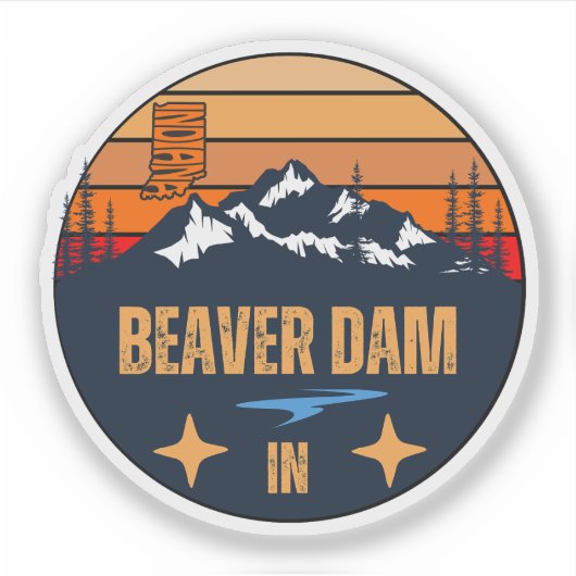 Beaver Dam, Indiana Sticker (Voorkant)