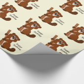 Beaver Design Birthday Cadeaupapier (Hoek)