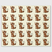 Beaver Design Verjaardag Cadeaupapier (Vlak)