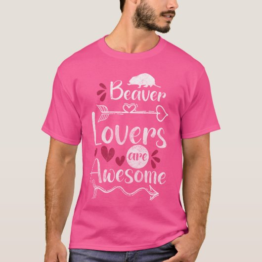 Beaver Dier Water vintage T-shirt (Voorkant)