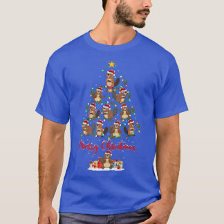 Beaver Dierenvriend Matching Santa Beaver Christma T-shirt