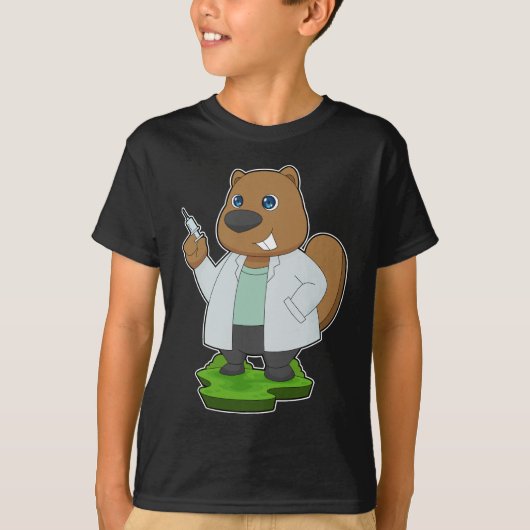 Beaver Doctor Spuit T-shirt (Voorkant)