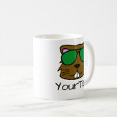 Beaver Doodle Face Personalized Coffee Mok (Voorkant rechts)