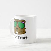 Beaver Doodle Face Personalized Coffee Mok (Voorkant links)