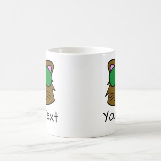 Beaver Doodle Face Personalized Coffee Mok (Center)