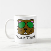 Beaver Doodle Face Personalized Coffee Mok (Links)