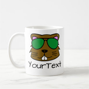 Beaver Doodle Face Personalized Coffee Mok