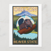 Beaver- en montageketensreis briefkaart (Voorkant)