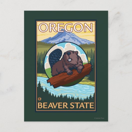 Beaver- en montageketensreis briefkaart (Voorkant)
