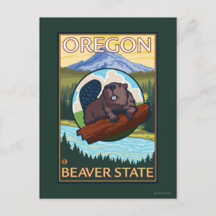 Beaver- en montageketensreis briefkaart