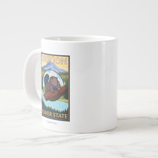 Beaver- en montageketensreis grote koffiekop (Links)